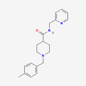 molecular formula C20H25N3O B4930614 1-(4-methylbenzyl)-N-(2-pyridinylmethyl)-4-piperidinecarboxamide 