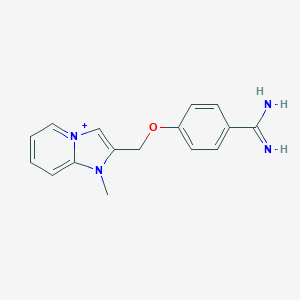 molecular formula C16H17N4O+ B493062 2-({4-[Amino(imino)methyl]phenoxy}methyl)-1-methylimidazo[1,2-a]pyridin-1-ium 