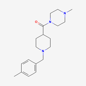 molecular formula C19H29N3O B4930632 1-methyl-4-{[1-(4-methylbenzyl)-4-piperidinyl]carbonyl}piperazine 
