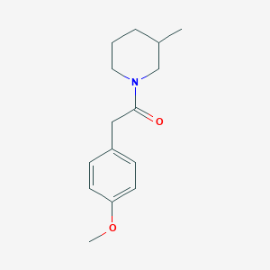 molecular formula C15H21NO2 B4930636 1-[(4-methoxyphenyl)acetyl]-3-methylpiperidine 