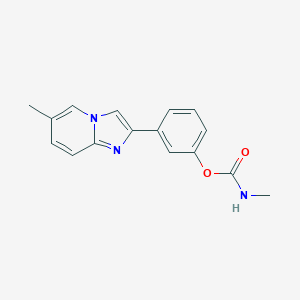 molecular formula C16H15N3O2 B493064 3-(6-Methylimidazo[1,2-a]pyridin-2-yl)phenyl methylcarbamate 