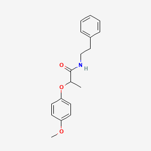 molecular formula C18H21NO3 B4930644 2-(4-methoxyphenoxy)-N-(2-phenylethyl)propanamide 