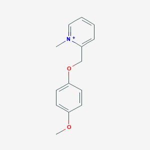 molecular formula C14H16NO2+ B493065 2-[(4-Methoxyphenoxy)methyl]-1-methylpyridinium 