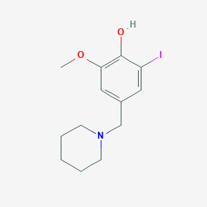 molecular formula C13H18INO2 B4930651 2-iodo-6-methoxy-4-(1-piperidinylmethyl)phenol 