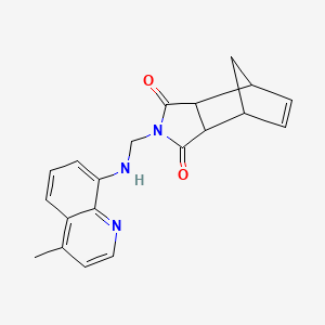 molecular formula C20H19N3O2 B4930688 4-{[(4-methyl-8-quinolinyl)amino]methyl}-4-azatricyclo[5.2.1.0~2,6~]dec-8-ene-3,5-dione 