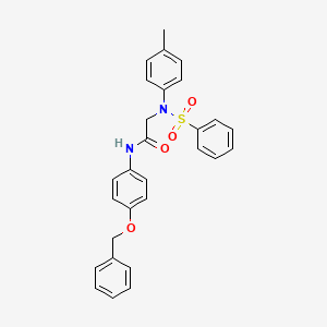 molecular formula C28H26N2O4S B4930689 N~1~-[4-(benzyloxy)phenyl]-N~2~-(4-methylphenyl)-N~2~-(phenylsulfonyl)glycinamide 