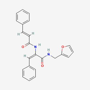 molecular formula C23H20N2O3 B4930700 2-(cinnamoylamino)-N-(2-furylmethyl)-3-phenylacrylamide 