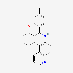 molecular formula C23H20N2O B4930712 8-(4-methylphenyl)-8,10,11,12-tetrahydrobenzo[a]-4,7-phenanthrolin-9(7H)-one 