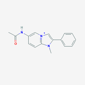 molecular formula C16H16N3O+ B493076 6-(Acetylamino)-1-methyl-2-phenylimidazo[1,2-a]pyridin-1-ium 