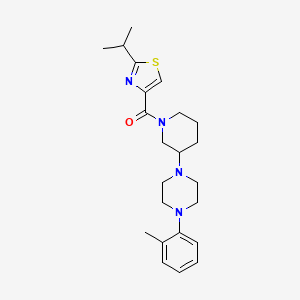 molecular formula C23H32N4OS B4930765 1-{1-[(2-isopropyl-1,3-thiazol-4-yl)carbonyl]-3-piperidinyl}-4-(2-methylphenyl)piperazine 