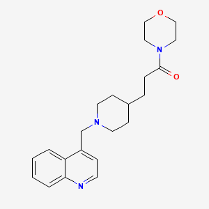 4-({4-[3-(4-morpholinyl)-3-oxopropyl]-1-piperidinyl}methyl)quinoline