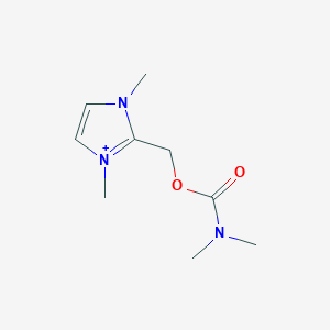 molecular formula C9H16N3O2+ B493080 (1,3-dimethylimidazol-1-ium-2-yl)methyl N,N-dimethylcarbamate 