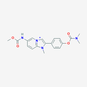 molecular formula C19H21N4O4+ B493081 Methyl 2-(4-{[(dimethylamino)carbonyl]oxy}phenyl)-1-methylimidazo[1,2-a]pyridin-1-ium-6-ylcarbamate 