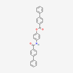 molecular formula C32H23NO3 B4930818 4-[(4-biphenylylcarbonyl)amino]phenyl 4-biphenylcarboxylate 