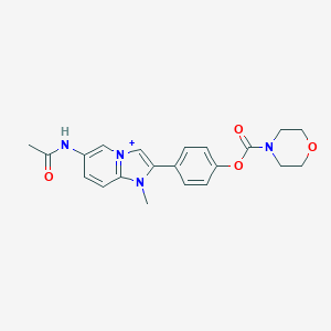 6-(Acetylamino)-1-methyl-2-{4-[(4-morpholinylcarbonyl)oxy]phenyl}imidazo[1,2-a]pyridin-1-ium