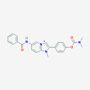 4-[6-(Benzoylamino)-1-methylimidazo[1,2-a]pyridin-1-ium-2-yl]phenyl dimethylcarbamate