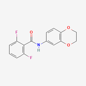 molecular formula C15H11F2NO3 B4930840 N-(2,3-dihydro-1,4-benzodioxin-6-yl)-2,6-difluorobenzamide 