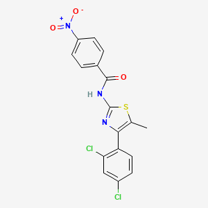 molecular formula C17H11Cl2N3O3S B4930847 N-[4-(2,4-dichlorophenyl)-5-methyl-1,3-thiazol-2-yl]-4-nitrobenzamide 
