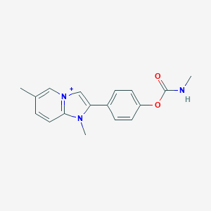 molecular formula C17H18N3O2+ B493085 4-(1,6-Dimethylimidazo[1,2-a]pyridin-1-ium-2-yl)phenyl methylcarbamate 