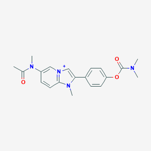 molecular formula C20H23N4O3+ B493086 4-{6-[Acetyl(methyl)amino]-1-methylimidazo[1,2-a]pyridin-1-ium-2-yl}phenyl dimethylcarbamate 