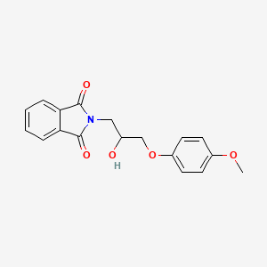 molecular formula C18H17NO5 B4930861 2-[2-hydroxy-3-(4-methoxyphenoxy)propyl]-1H-isoindole-1,3(2H)-dione 