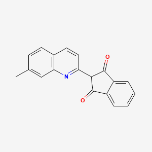 molecular formula C19H13NO2 B4930872 2-(7-methyl-2-quinolinyl)-1H-indene-1,3(2H)-dione 