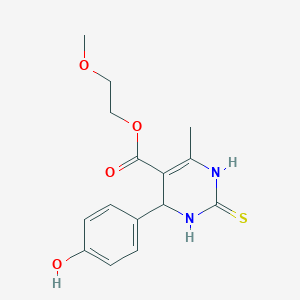 2-methoxyethyl 4-(4-hydroxyphenyl)-6-methyl-2-thioxo-1,2,3,4-tetrahydro-5-pyrimidinecarboxylate