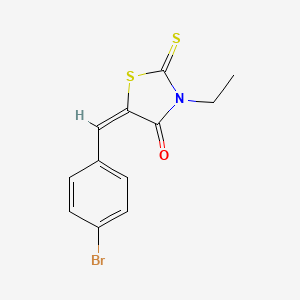 molecular formula C12H10BrNOS2 B4930881 5-(4-bromobenzylidene)-3-ethyl-2-thioxo-1,3-thiazolidin-4-one 