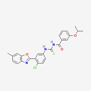 N-({[4-chloro-3-(6-methyl-1,3-benzoxazol-2-yl)phenyl]amino}carbonothioyl)-3-isopropoxybenzamide