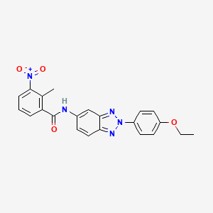 molecular formula C22H19N5O4 B4930908 N-[2-(4-ethoxyphenyl)-2H-1,2,3-benzotriazol-5-yl]-2-methyl-3-nitrobenzamide 