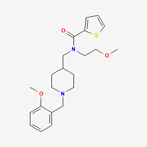molecular formula C22H30N2O3S B4930918 N-{[1-(2-methoxybenzyl)-4-piperidinyl]methyl}-N-(2-methoxyethyl)-2-thiophenecarboxamide 