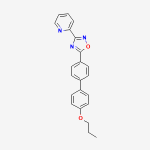 molecular formula C22H19N3O2 B4930920 2-[5-(4'-propoxy-4-biphenylyl)-1,2,4-oxadiazol-3-yl]pyridine 