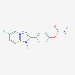 4-(6-Chloro-1-methylimidazo[1,2-a]pyridin-1-ium-2-yl)phenyl methylcarbamate