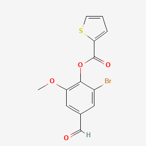 2-bromo-4-formyl-6-methoxyphenyl 2-thiophenecarboxylate