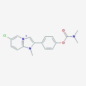 molecular formula C17H17ClN3O2+ B493094 4-(6-Chloro-1-methylimidazo[1,2-a]pyridin-1-ium-2-yl)phenyl dimethylcarbamate 