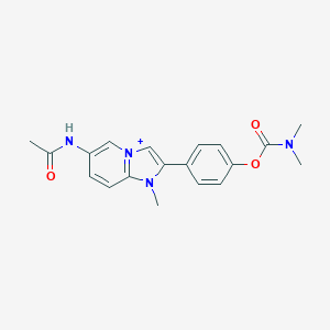 molecular formula C19H21N4O3+ B493095 4-[6-(Acetylamino)-1-methylimidazo[1,2-a]pyridin-1-ium-2-yl]phenyl dimethylcarbamate 