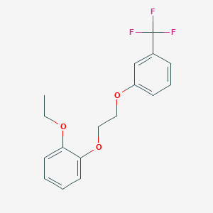 molecular formula C17H17F3O3 B4930951 1-ethoxy-2-{2-[3-(trifluoromethyl)phenoxy]ethoxy}benzene 