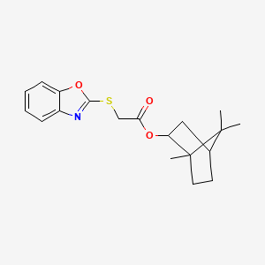molecular formula C19H23NO3S B4930964 1,7,7-trimethylbicyclo[2.2.1]hept-2-yl (1,3-benzoxazol-2-ylthio)acetate 