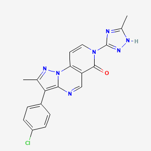 3-(4-chlorophenyl)-2-methyl-7-(5-methyl-4H-1,2,4-triazol-3-yl)pyrazolo[1,5-a]pyrido[3,4-e]pyrimidin-6(7H)-one