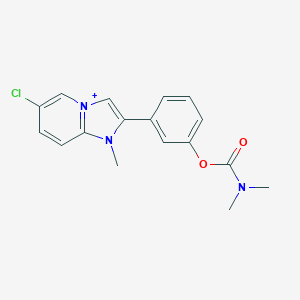 molecular formula C17H17ClN3O2+ B493098 [3-(6-chloro-1-methylimidazo[1,2-a]pyridin-4-ium-2-yl)phenyl] N,N-dimethylcarbamate 