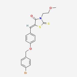 5-{4-[(4-bromobenzyl)oxy]benzylidene}-3-(2-methoxyethyl)-2-thioxo-1,3-thiazolidin-4-one