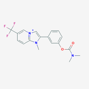 molecular formula C18H17F3N3O2+ B493101 3-[1-Methyl-6-(trifluoromethyl)imidazo[1,2-a]pyridin-1-ium-2-yl]phenyl dimethylcarbamate 