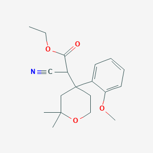 ethyl cyano[4-(2-methoxyphenyl)-2,2-dimethyltetrahydro-2H-pyran-4-yl]acetate