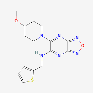 molecular formula C15H18N6O2S B4931038 6-(4-methoxy-1-piperidinyl)-N-(2-thienylmethyl)[1,2,5]oxadiazolo[3,4-b]pyrazin-5-amine 