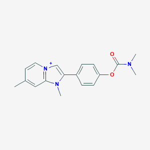 molecular formula C18H20N3O2+ B493104 4-(1,7-Dimethylimidazo[1,2-a]pyridin-1-ium-2-yl)phenyl dimethylcarbamate 
