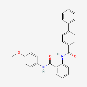 molecular formula C27H22N2O3 B4931046 N-(2-{[(4-methoxyphenyl)amino]carbonyl}phenyl)-4-biphenylcarboxamide 
