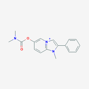 molecular formula C17H18N3O2+ B493105 1-Methyl-2-phenylimidazo[1,2-a]pyridin-1-ium-6-yl dimethylcarbamate 