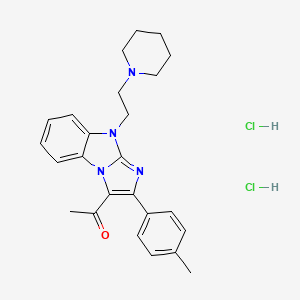 molecular formula C25H30Cl2N4O B4931052 1-{2-(4-methylphenyl)-9-[2-(1-piperidinyl)ethyl]-9H-imidazo[1,2-a]benzimidazol-3-yl}ethanone dihydrochloride 