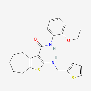 molecular formula C23H26N2O2S2 B4931056 N-(2-ethoxyphenyl)-2-[(2-thienylmethyl)amino]-5,6,7,8-tetrahydro-4H-cyclohepta[b]thiophene-3-carboxamide 