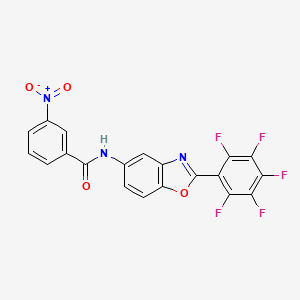 molecular formula C20H8F5N3O4 B4931083 3-nitro-N-[2-(pentafluorophenyl)-1,3-benzoxazol-5-yl]benzamide 